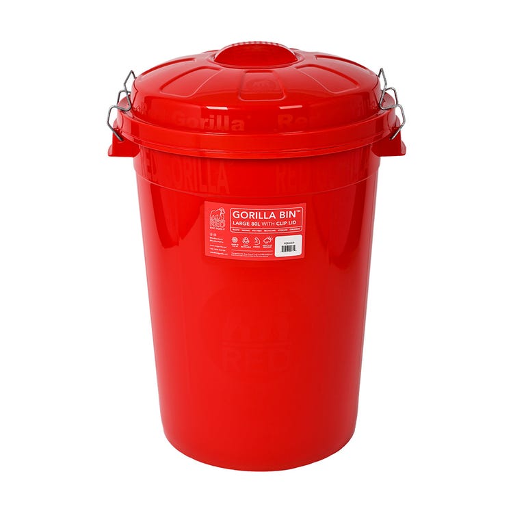 Red Gorilla Bin With Clip Lid image 17